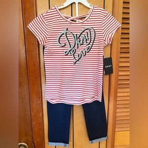 DKNY pant set girls size 5